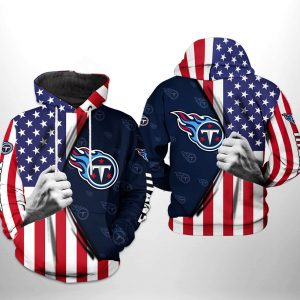 Tennessee Titans NFL US Flag Team 3D Printed Hoodie/Zipper Hoodie