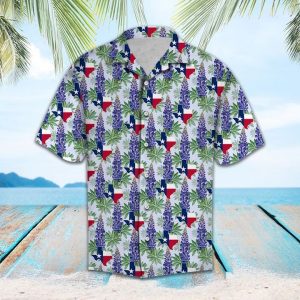 Texas Bluebonnet Hawaiian Shirt Summer Button Up