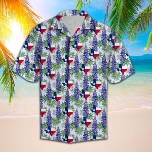 Texas Bluebonnet Hawaiian Shirt Summer Button Up