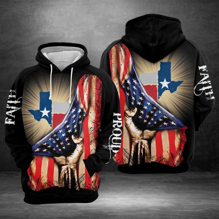 Texas Faith And Proud 3D Printed Hoodie/Zipper Hoodie Texas Faith And Proud 3D Printed Hoodie/Zipper Hoodie