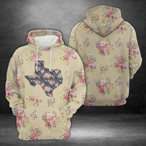 Texas Floral Vintage 3D Printed Hoodie/Zipper Hoodie