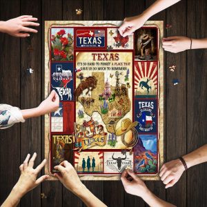 Texas Hard To Forget A Place That Gave Us So Much To Remember Jigsaw Puzzle Set