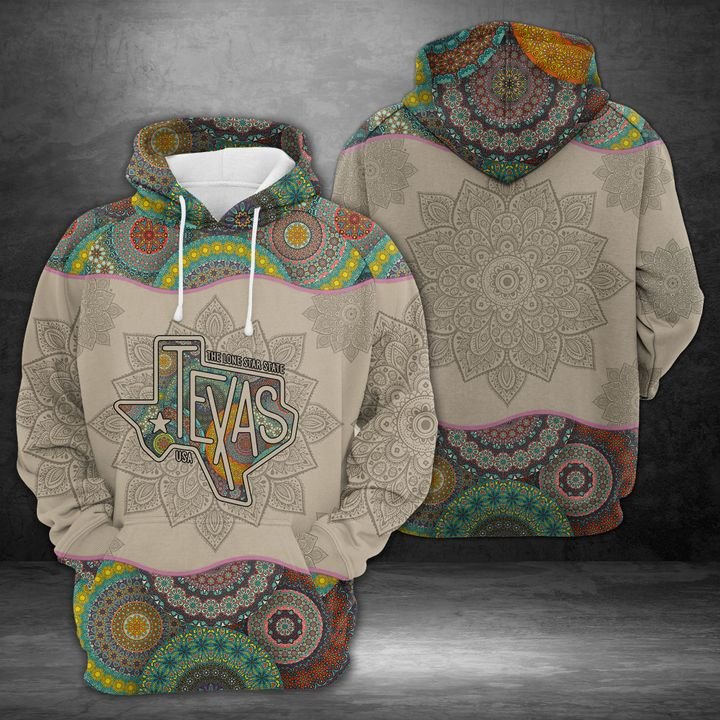 Texas Mandala 3D Printed Hoodie/Zipper Hoodie Texas Mandala 3D Printed Hoodie/Zipper Hoodie