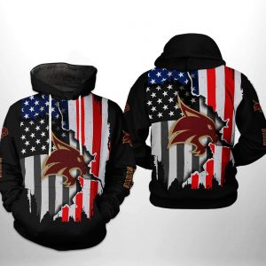 Texas State Bobcats NCAA US Flag 3D Printed Hoodie/Zipper Hoodie