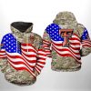 Texas Tech Red Raiders NCAA US Flag Camo Veteran 3D Printed Hoodie/Zipper Hoodie