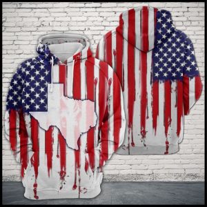 Texas Usa Flag 3D Printed Hoodie/Zipper Hoodie