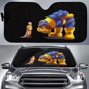 Thanos Vs One Punch Car Auto Sun Shade