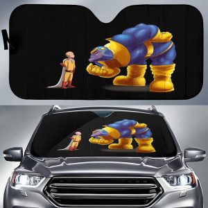 Thanos Vs One Punchs Car Auto Sun Shade