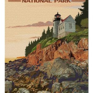 The Bass Harbor Head Lighthouse Jigsaw Puzzle Set