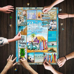 The Beach Is Calling And I Must Go Jigsaw Puzzle Set