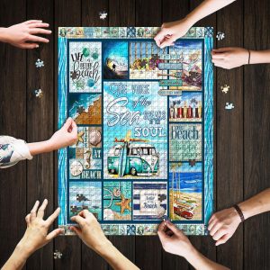 The Beach Is My Happy Place Jigsaw Puzzle Set