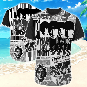 The Beatles Baseball Jersey Print Full Hawaiian Shirt Summer Button Up