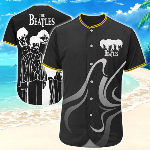 The Beatles Baseball Jersey Print Full Hawaiian Shirt Summer Button Up