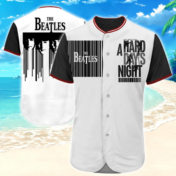 The Beatles Baseball Jersey Print Full Hawaiian Shirt Summer Button Up