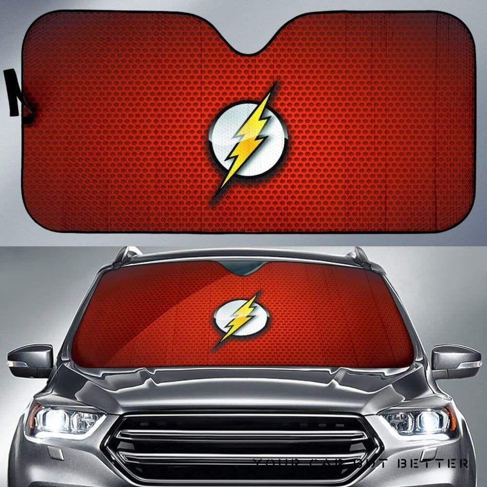 The Flash In Red Theme Car Auto Sun Shade The Flash In Red Theme Car Auto Sun Shade