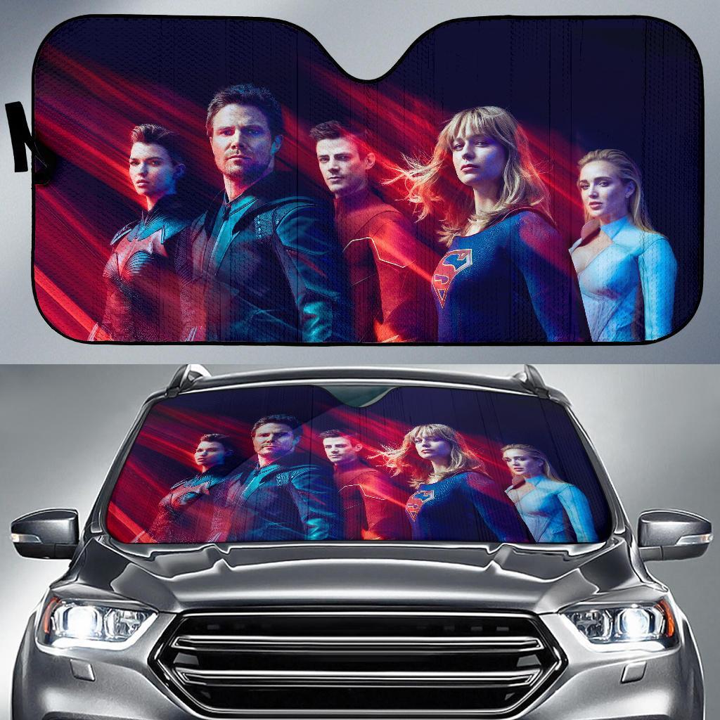 The Flash Supergirl Green Arrow Batwoman Ruby Rose White Car Auto Sun Shade The Flash Supergirl Green Arrow Batwoman Ruby Rose White Car Auto Sun Shade