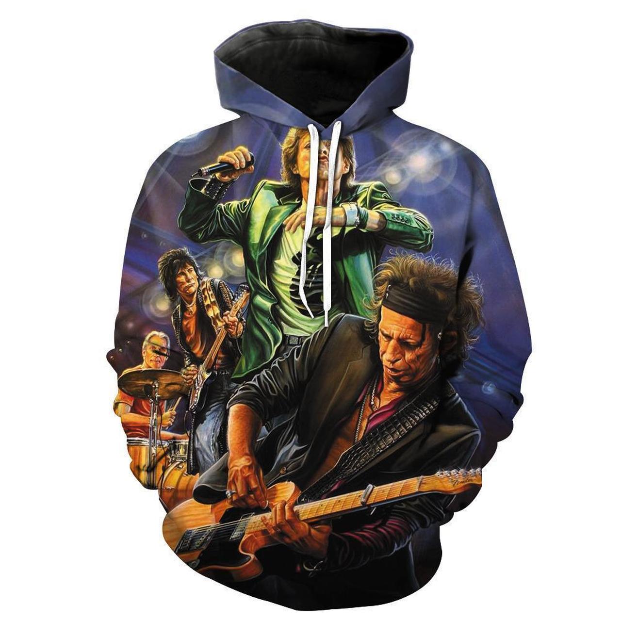 The Rolling Stones 3D Printed Hoodie/Zipper Hoodie The Rolling Stones 3D Printed Hoodie/Zipper Hoodie