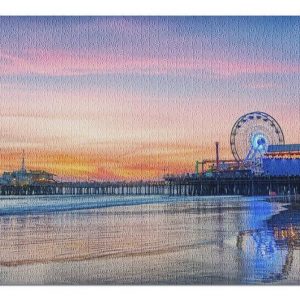 The Santa Monica Pier At Sunrise Jigsaw Puzzle Set