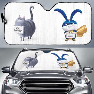 The Secret Life Of Pets Captain Snowball And Chloe Car Auto Sun Shade