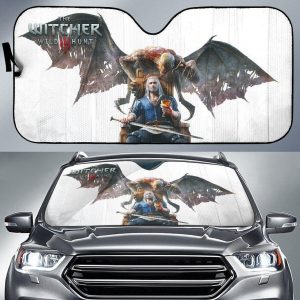 The Witcher 3: Wild Hunt Geralt Game H1231 Car Auto Sun Shade