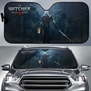 The Witcher 3: Wild Hunt Geralt Gaming 3D Car Auto Sun Shade