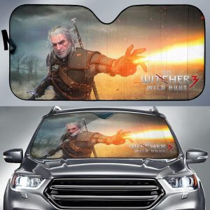 The Witcher Fire Car Auto Sun Shade