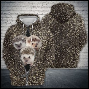 Three Hedgehogs 3D Printed Hoodie/Zipper Hoodie