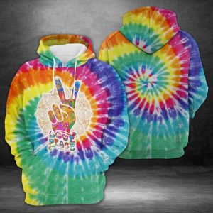 Tie Dye Hippie 3D Printed Hoodie/Zipper Hoodie