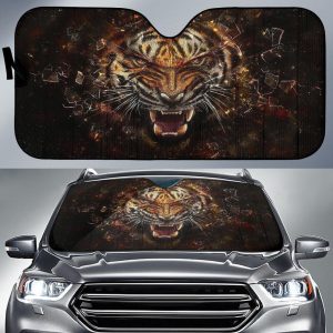 Tiger Angrys Car Auto Sun Shade