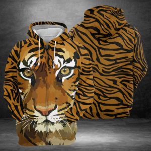 Tiger Face 3D Printed Hoodie/Zipper Hoodie