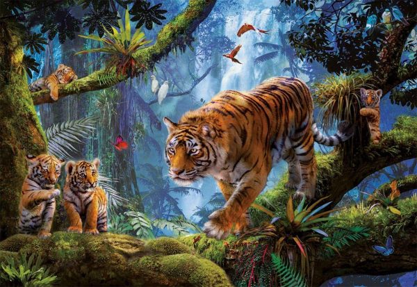 Tigers In The Tree Jigsaw Puzzle Set