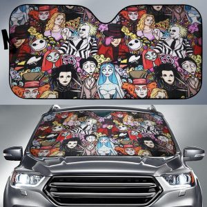 Tim Burton Movies Car Auto Sun Shade