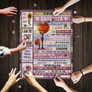 To My Beautiful Daughter Jigsaw Puzzle Set