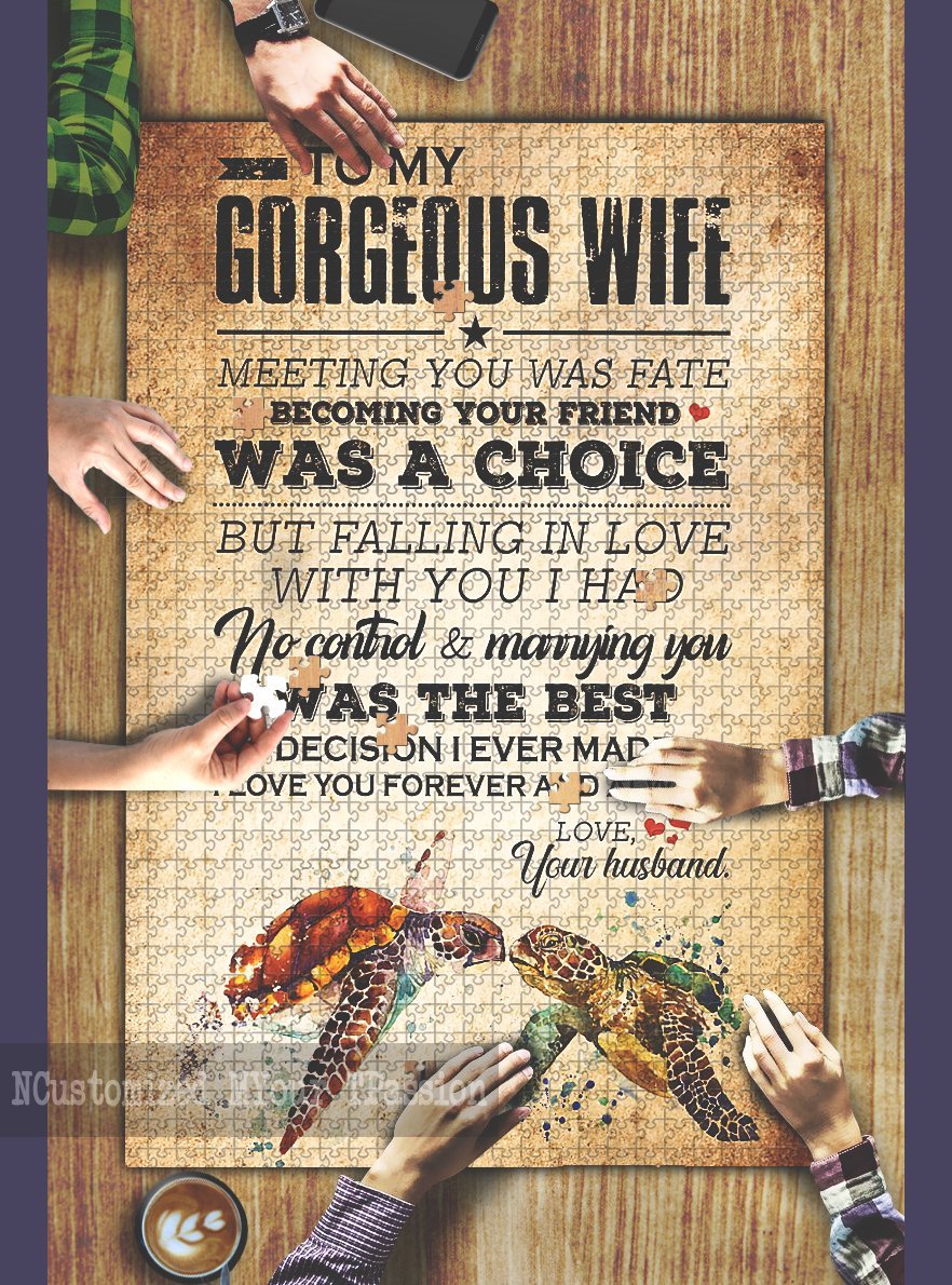 To My Gorgeous Wife Jigsaw Puzzle Set To My Gorgeous Wife Jigsaw Puzzle Set