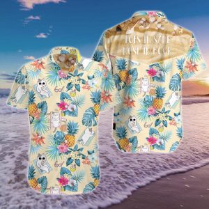 Toes In Sand Nose In Book Cat Hawaiian Shirt Summer Button Up