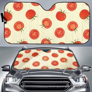 Tomato Dot Car Auto Sun Shade