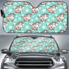 Toon Cow And Daisy Flower Car Auto Sun Shade
