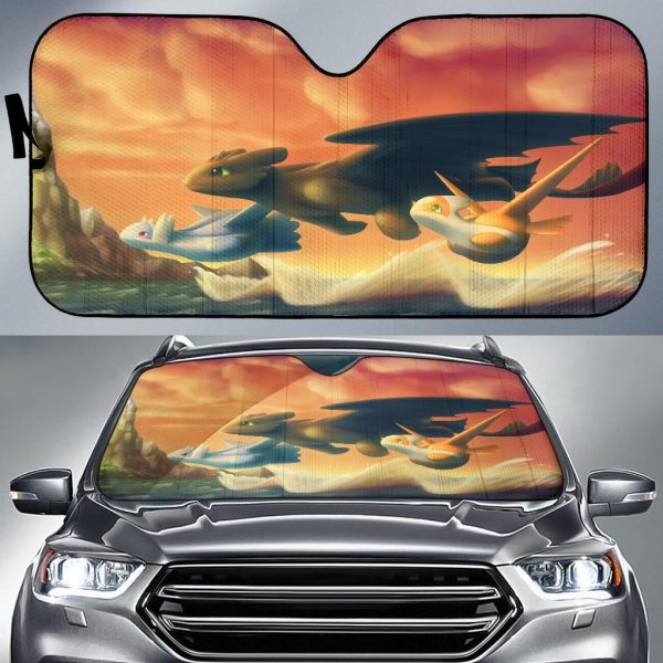 Toothles And Pokemon Car Auto Sun Shade