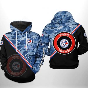 Toronto Blue Jays MLB Camo Team 3D Printed Hoodie/Zipper Hoodie