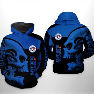 Toronto Blue Jays MLB Skull 3D Printed Hoodie/Zipper Hoodie