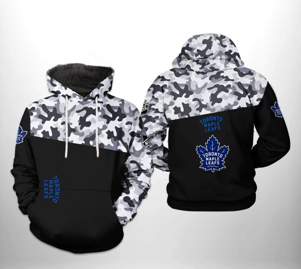 Toronto Maple Leafs NHL Camo Veteran 3D Printed Hoodie/Zipper Hoodie