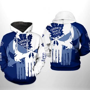 Toronto Maple Leafs NHL Team Skull 3D Printed Hoodie/Zipper Hoodie