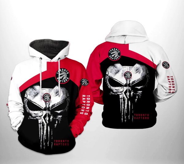Toronto Raptors NBA Skull Punisher Team 3D Printed Hoodie/Zipper Hoodie
