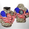Toronto Raptors NBA US Flag Camo Veteran Team 3D Printed Hoodie/Zipper Hoodie