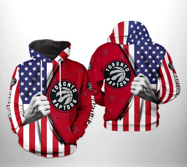 Toronto Raptors NBA US Flag Team 3D Printed Hoodie/Zipper Hoodie