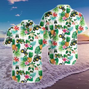 Tractor Hawaiian Shirt Summer Button Up