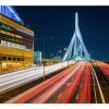 Traffic On Zakim Bunker Hill Bridge At Night Jigsaw Puzzle Set