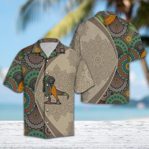 Trex Mandala Hawaiian Shirt Summer Button Up