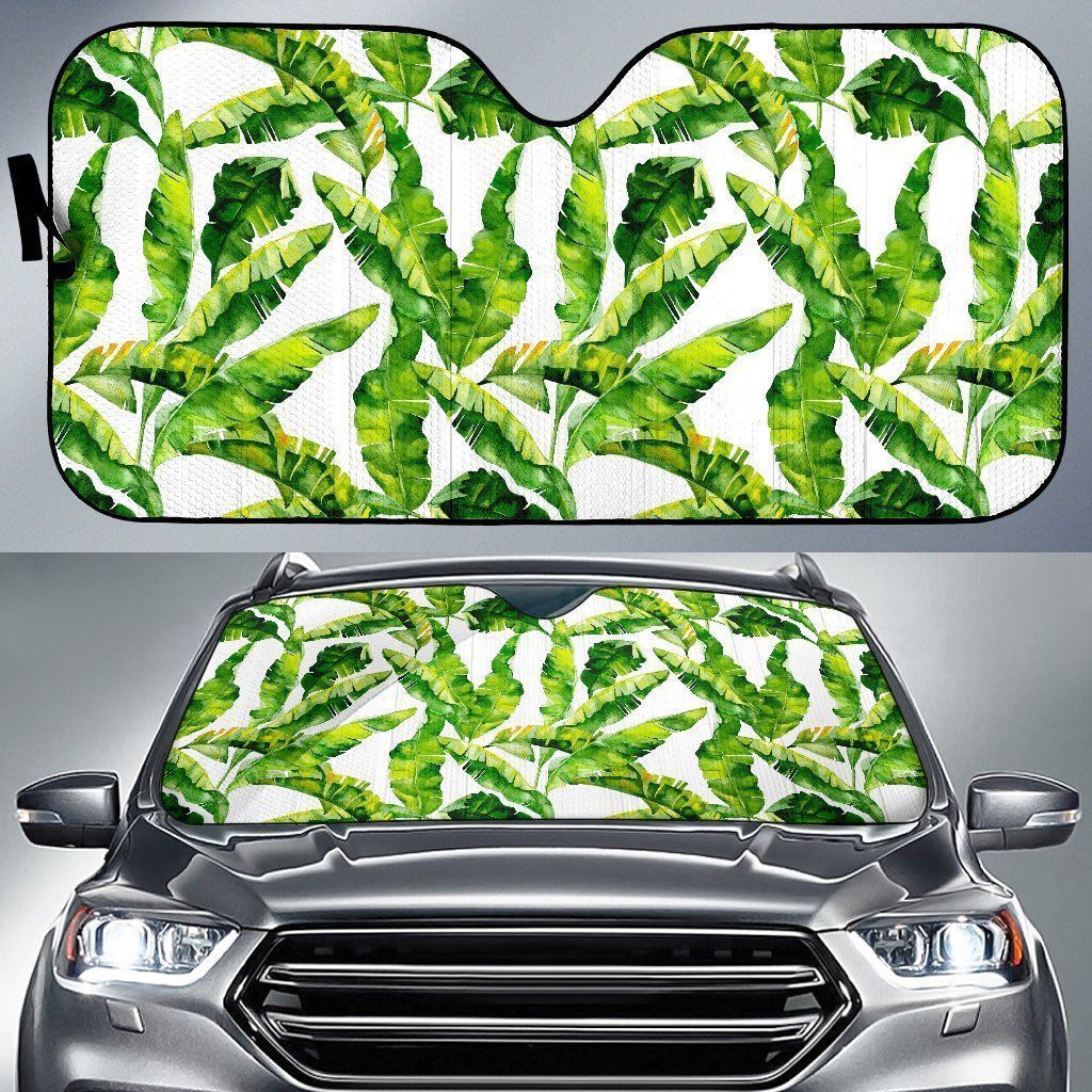 Tropical Banana Leaves Car Auto Sun Shade Tropical Banana Leaves Car Auto Sun Shade