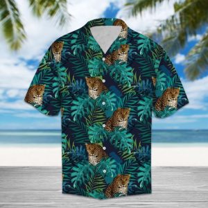 Tropical Cheetah Hawaiian Shirt Summer Button Up